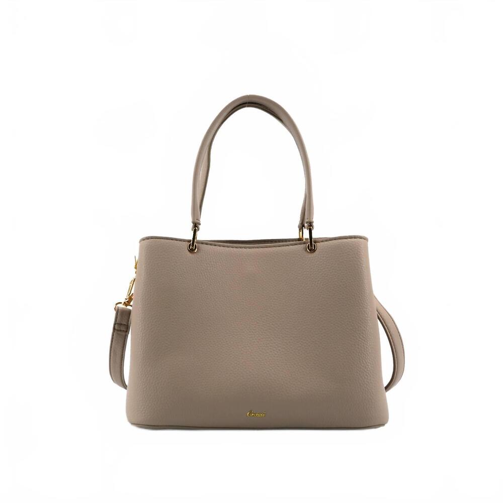 NEW LIKE DREAMS women's jesse bow vegan crossbody bag in taupe - Picture 2 of 5